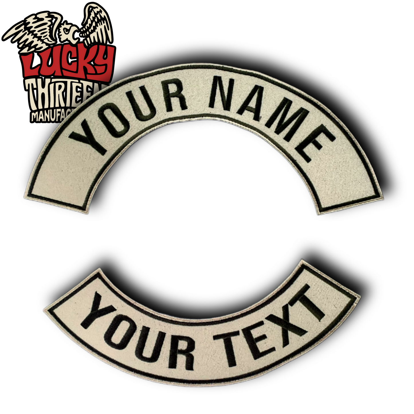 CUSTOM PATCHES TOP & BOTTOM ROCKERS SET