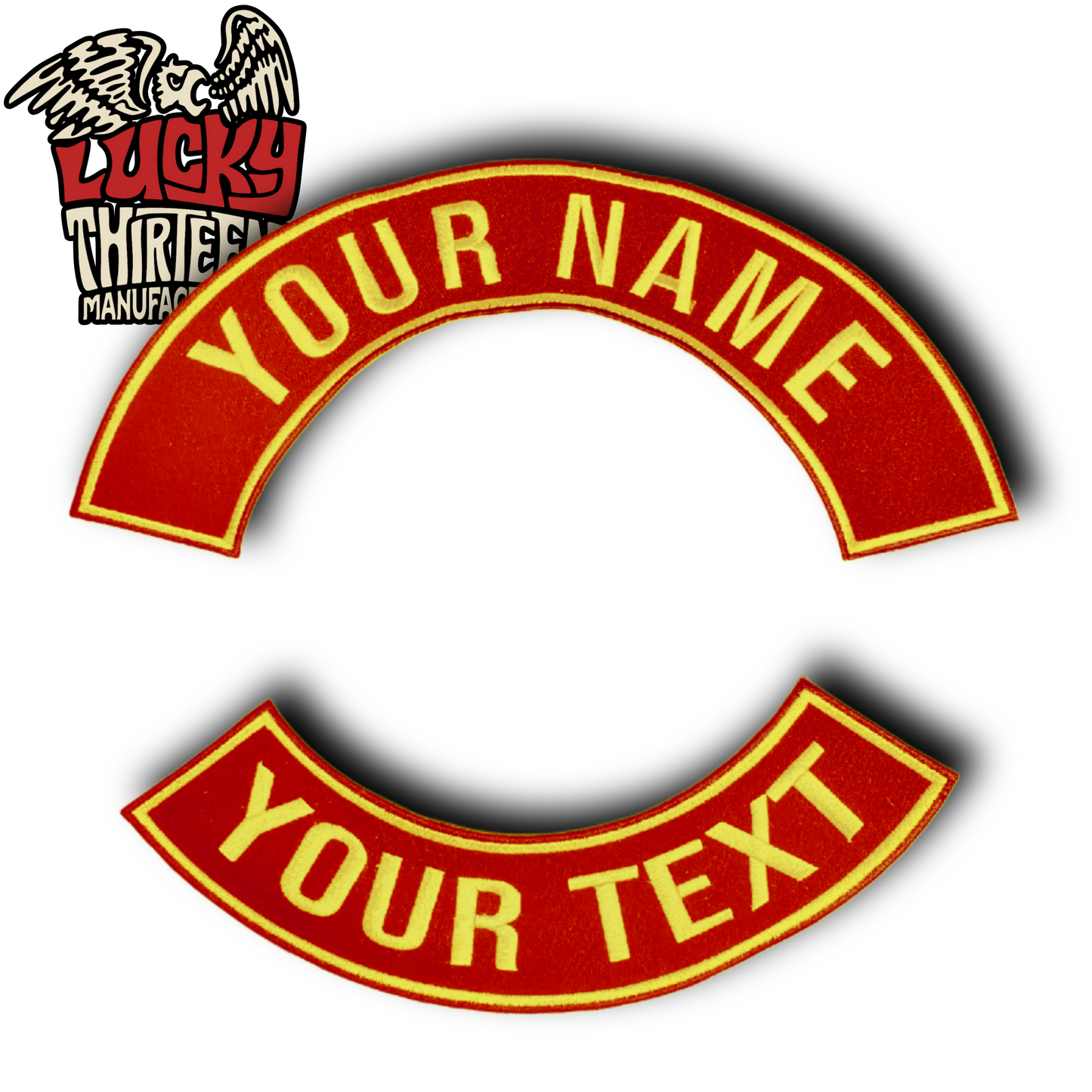 CUSTOM PATCHES TOP & BOTTOM ROCKERS SET