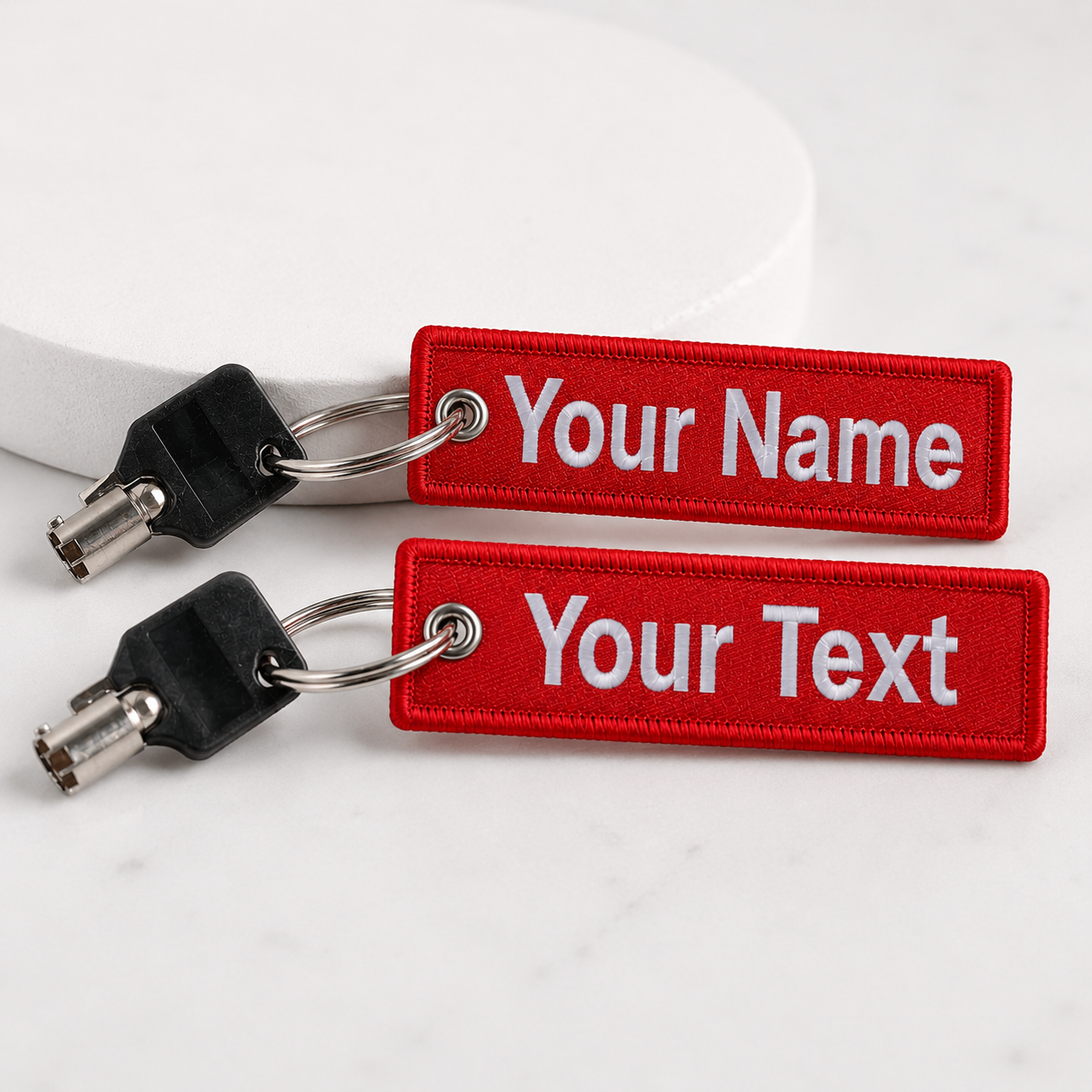 CUSTOM EMBROIDERED KEYCHAIN